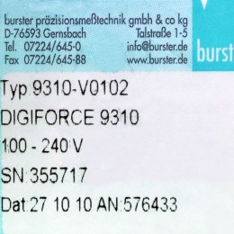 [중고] 9310-V0102 BURSTER DIGIFORCE 컨트롤 유닛