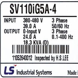 [중고] SV110iG5A-4 LS 11KW 인버터 (볼트없음)