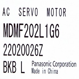 [신품] MDMF202L1G6 파나소닉 2KW 서보모터 중관성 커넥터타입