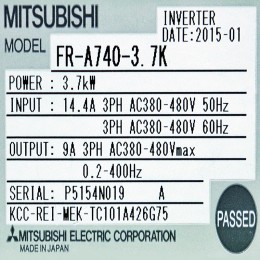 [중고] FR-A740-3.7K 미쯔비시 5마력 인버터