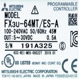 [중고] FX3U-64MT/ES-A 미쯔비시 FX-PLC