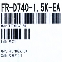 [신품] FR-D740-1.5K-EA 미쯔비시 인버터 1.5KW 3상 380/440V