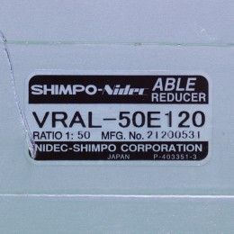 [중고] VRAL-50E120 NIDEC-SHIMPO 1:50 감속기