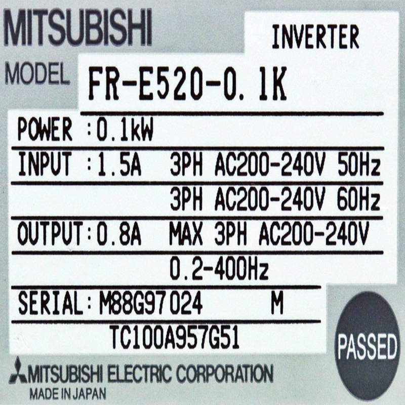[중고] FR-E520-0.1K 미쯔비시 인버터