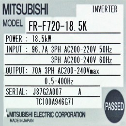 [중고] FR-F720-18.5K 미쯔비시 인버터