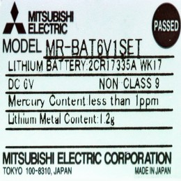 [미사용] MR-BAT6V1SET 미쯔비시 서보 배터리