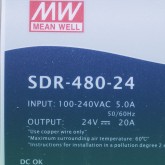 [신품] SDR-480-24 MEAN WELL 레일 전원 공급장치