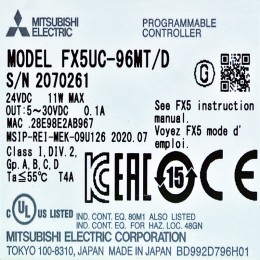 [중고] FX5UC-96MT/D 미쯔비시 CPU 모듈