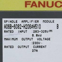 [중고] A06B-6082-H206#H510 FANUC 화낙 Spindle Amplifier Module