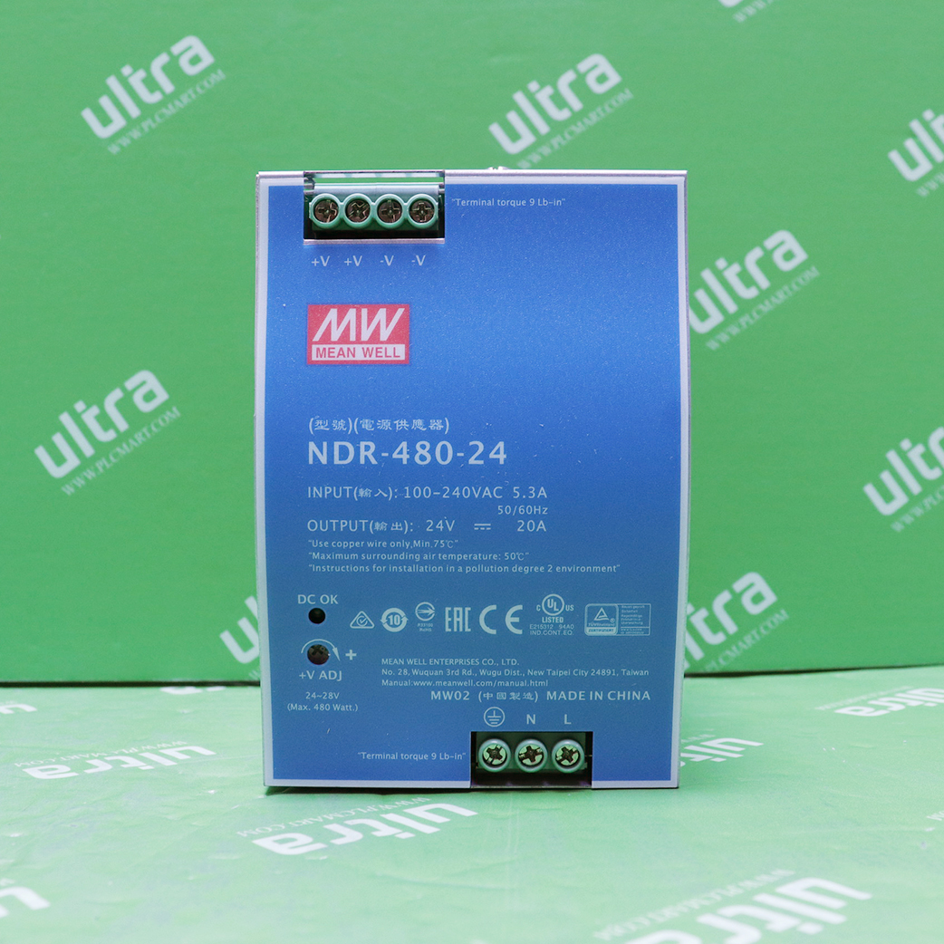 [중고] NDR-480-24 MEANWELL 레일 전원 공급장치