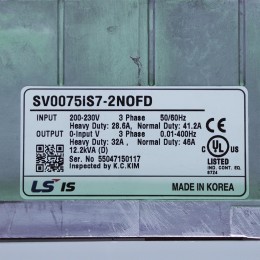 [중고] SV0075iS7-2NOFD (로더 포함) LS 인버터 10마력 220V