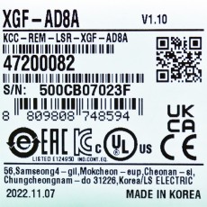 [신품] XGF-AD8A LS PLC 아날로그 입력모듈