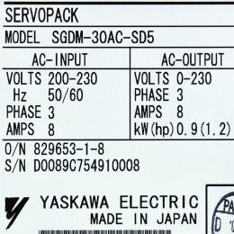 [중고] SGDM-30AC-SD5 야스카와 서보팩 서보드라이브