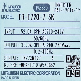 [중고] FR-E720-7.5K 미쯔비시 인버터 E-kit 포함