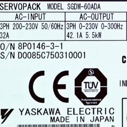 [중고] SGDM-60ADA 야스카와 5.5kw 서보 드라이버