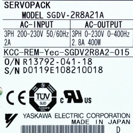 [중고] SGDV-2R8A21A 야스카와 400w 서보드라이브