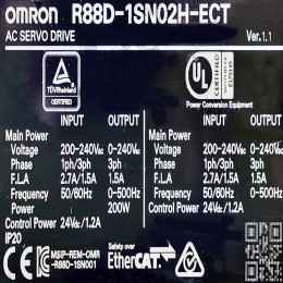 [중고] R88D-1SN02H-ECT 오므론(OMRON) AC 200w 서보 드라이버