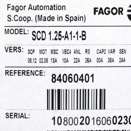 [미사용] SCD 1.25-A1-1-B FAGOR 서보 드라이버