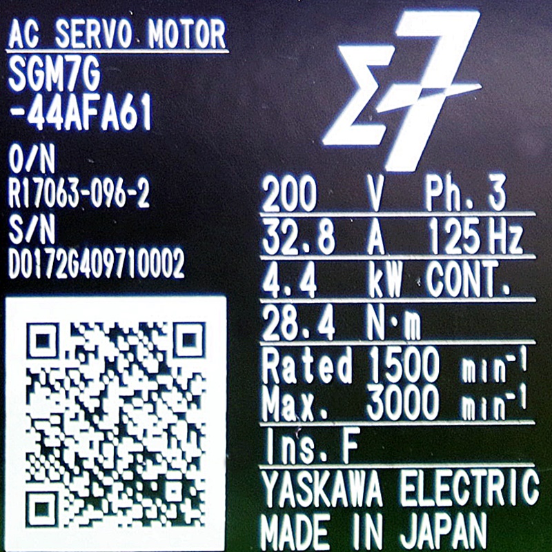 [중고] SGM7G-44AFA61 YASKAWA 시그마 7 4.4KW