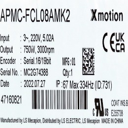 [신품] APMC-FCL08AMK2 엘에스 750w AC 서보모터