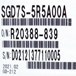 [신품] SGD7S-5R5A00A 야스카와 서보팩 아날로그 전압/펄스열 지령형