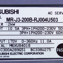 [중고] MR-J3-200B-RJ004U503 미쯔비시 2kw 서보 드라이버