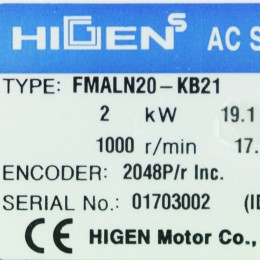 [중고] FMALN20-KB21 하이젠 2kw AC 서보 모터