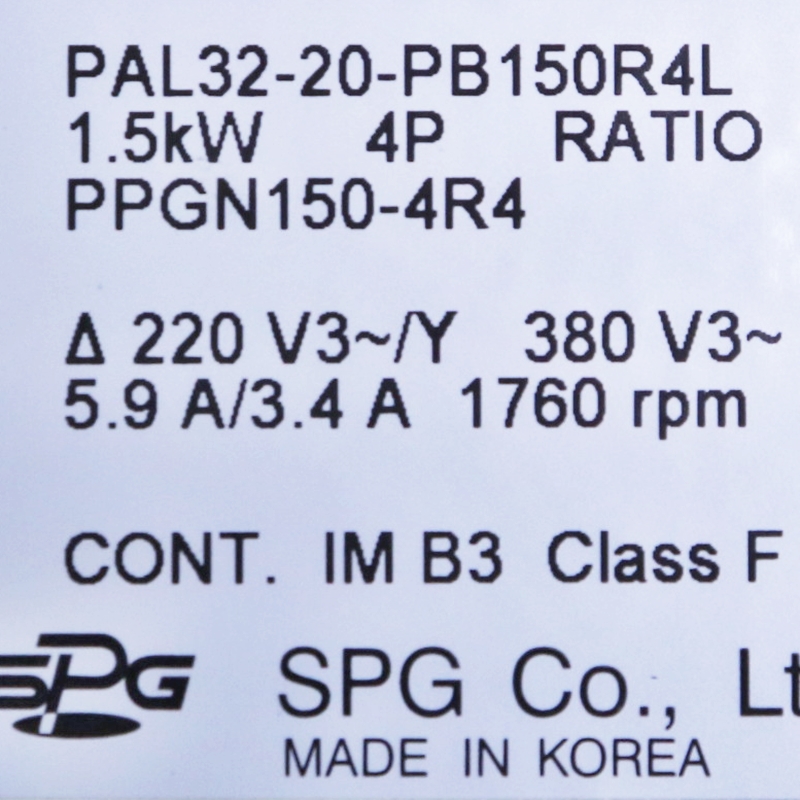 [중고] PAL32-20-PB150R4L SPG 1.5kw 동력 모터