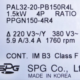 [중고] PAL32-20-PB150R4L SPG 1.5kw 동력 모터