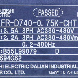 [중고] FR-D740-0.75K-CHT 미쯔비시 750w 1마력 인버터