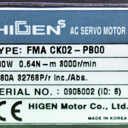 [중고] FMA CK02-PB00 HIGEN MOTOR 200w 서보 모터