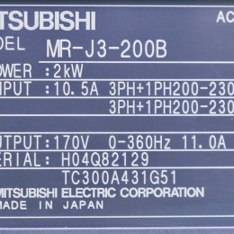 [중고] MR-J3-200B 미쯔비시 2kw 서보 드라이버
