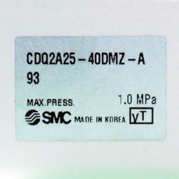 [신품] CDQ2A25-40DMZ-A SMC 블록형 플레이트 실린더