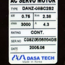[중고] DANZ-08BC2S2 DASA Tech 750w 서보 모터