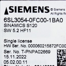 [신품] 6SL3054-0FC00-1BA0 지멘스 SINAMICS S120 CompactFlash 카드 라이센스