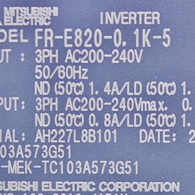 [중고] FR-E820-0.1K-5 미쯔비시 800시리즈 0.1kw 인버터