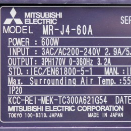 [중고] MR-J4-60A 미쯔비시 600w 서보 드라이버