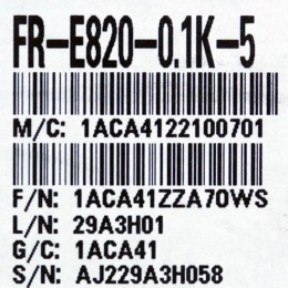 [신품] FR-E820-0.1K-5 미쯔비시 0.1kw 인버터
