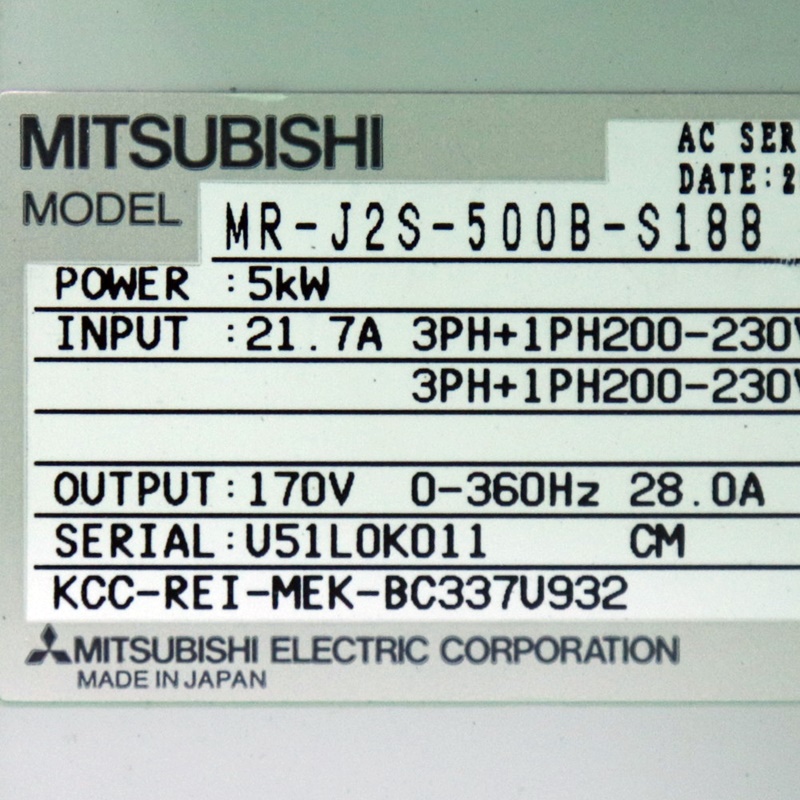 [미사용] MR-J2S-500B-S188 미쯔비시 5KW 서보앰프