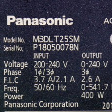 [중고] MBDLT25SM 파나소닉 400W 서보앰프