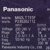 [미사용] MADLT15SF 파나소닉 200W 다기능타입 서보앰프