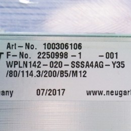[중고] WPLN142-020-SSSA4AG-Y35 NEUGART 20:1 정밀 기어박스