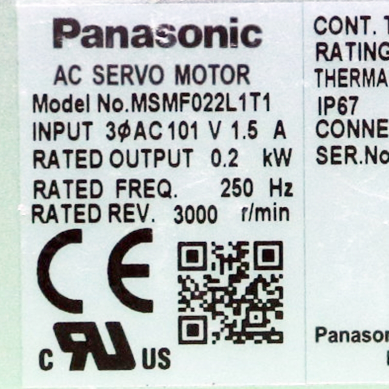 [중고] MSMF022L1T1 파나소닉 200w 서보모터