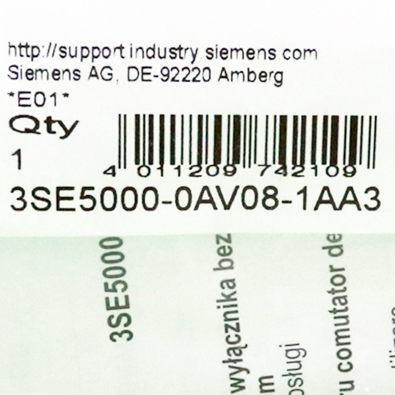 [신품] 3SE5 000-0AV08-1AA3 지멘스 위치 스위치용 차단 인서트 (납기: 전화문의)