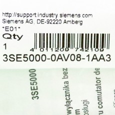 [신품] 3SE5 000-0AV08-1AA3 지멘스 위치 스위치용 차단 인서트 (납기: 전화문의)