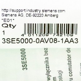 [신품] 3SE5 000-0AV08-1AA3 지멘스 위치 스위치용 차단 인서트 (납기: 전화문의)