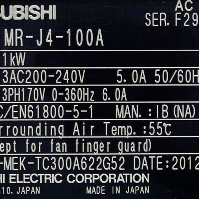 [중고] MR-J4-100A 미쯔비시 1kw 서보 드라이버