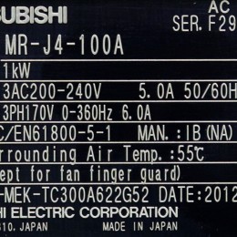 [중고] MR-J4-100A 미쯔비시 1kw 서보 드라이버