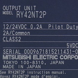 [중고] RY42NT2P 미쯔비시 PLC 트랜지스터 출력 장치 (싱크 타입)