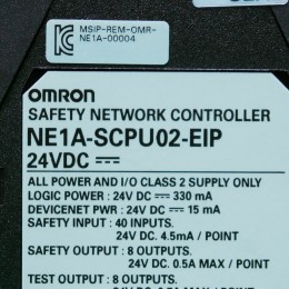[중고] NE1A-SCPU02-EIP OMRON(옴론) 세이프티 컨트롤러
